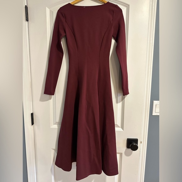 NWT Babaton Leda Ponte Dress in Sumac Burgundy XS - Picture 10 of 11